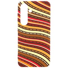 Waves Pattern Abstract Neutrals Samsung Galaxy S24 6 2 Inch Black Tpu Uv Case