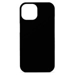Plain Black Black iPhone 15 Black UV Print PC Hardshell Case Front