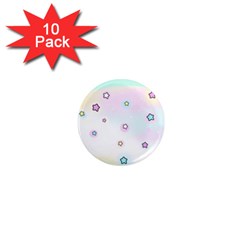 Stars, Cute, Pastel, Pattern 1  Mini Magnet (10 Pack) 