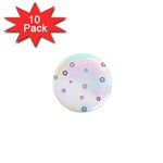 Stars, Cute, Pastel, Pattern 1  Mini Magnet (10 pack)  Front