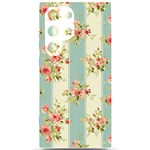 Stripes, Rose,  Texture, Flower, Paper Samsung Galaxy S24 Ultra 6.9 Inch Black TPU UV Case Front