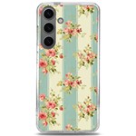 Stripes, Rose,  Texture, Flower, Paper Samsung Galaxy S24 6.2 Inch TPU UV Case Front