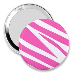 White Pink Stripes, Pattern 3  Handbag Mirrors