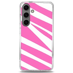White Pink Stripes, Pattern Samsung Galaxy S24 6 2 Inch Tpu Uv Case