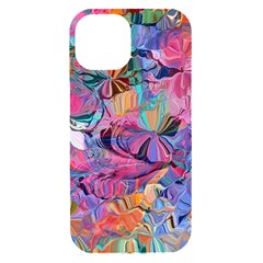 Marbling Blend  Iphone 15 Black Uv Print Pc Hardshell Case