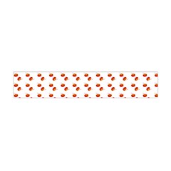 Kawaii Pumpkin Patt White Premium Plush Fleece Scarf (mini)