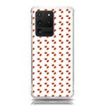 Kawaii Pumpkin Patt White Samsung Galaxy S20 Ultra 6.9 Inch TPU UV Case Front
