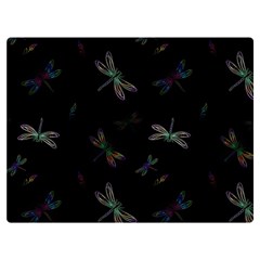Background Pattern Dragonfly Premium Plush Fleece Blanket (extra Small)