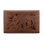 Marbling Blend  Wood Oval USB Flash Drive Box