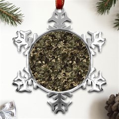 Camouflage Army Survival Uniform Metal Small Snowflake Ornament