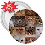 Breeds Of Cats Collage 3  Buttons (100 pack)  Front