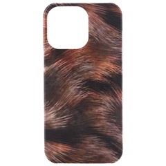 Brown Wool Texture Iphone 15 Pro Max Black Uv Print Pc Hardshell Case