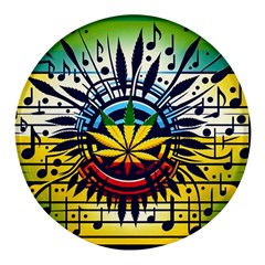 River Roots Round Glass Fridge Magnet (4 Pack)