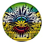 River Roots Round Glass Fridge Magnet (4 pack) Front