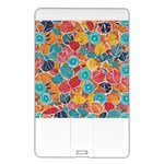 floral and leaves pattern Name Card Style USB Flash Drive Front