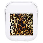 Leopard Skin Texture, Macro, Brown Hard PC AirPods 1/2 Case Front