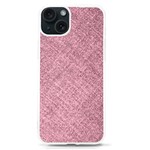 Pink Fabric Texture, Knitted Pink Texture, iPhone 15 TPU UV Print Case Front