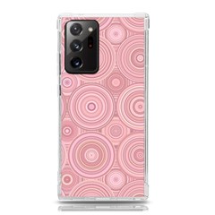 Pink Retro Texture With Circles, Retro Circles Background, Samsung Galaxy Note 20 Ultra Tpu Uv Case