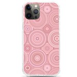 Pink Retro Texture With Circles, Retro Circles Background, iPhone 12 Pro max TPU UV Print Case Front