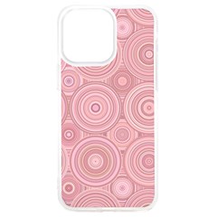 Pink Retro Texture With Circles, Retro Circles Background, Iphone 15 Pro Max Tpu Uv Print Case
