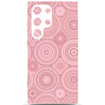 Pink Retro Texture With Circles, Retro Circles Background, Samsung Galaxy S24 Ultra 6.9 Inch Black TPU UV Case Front