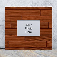 Seamless Wooden Planks Brown Wooden Background White Wall Photo Frame 5  X 7 