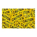Caution Road Sign Cross Yellow Banner and Sign 5  x 3  Front