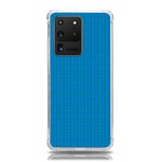 Blue Lego Texture Macro, Blue Dots Background, Lego Samsung Galaxy S20 Ultra 6.9 Inch TPU UV Case Front