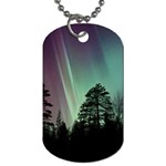 Silhouette Of Aurora Borealis Dog Tag (Two Sides) Front