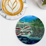 The Overworld Aurora Subnautica UV Print Round Tile Coaster Front