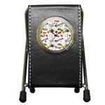 Pattern Seamless Texture Cartoon Pen Holder Desk Clock Front
