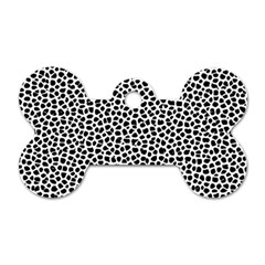 Marble Cracked Pattern Surface Dog Tag Bone (two Sides)