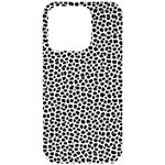 Marble Cracked Pattern Surface iPhone 15 Pro Black UV Print PC Hardshell Case Front