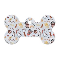 Coffee Mania Caffeine Dog Tag Bone (two Sides)