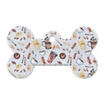 Coffee Mania Caffeine Dog Tag Bone (Two Sides) Back