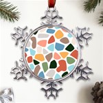 Shapes Seamless Pattern Metal Large Snowflake Ornament Front