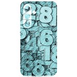 Blue Digits Background, Artwork, Numbers Samsung Galaxy S24 6.2 Inch Black TPU UV Case Front