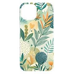 Leaves Pattern Flora Iphone 15 Plus Black Uv Print Pc Hardshell Case