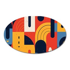 Abstract Pattern Design Oval Magnet