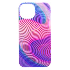 Swirl Twirl Design Pattern Purple Iphone 15 Plus Black Uv Print Pc Hardshell Case