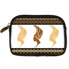 African Women Pattern Seamless Style Digital Camera Leather Case
