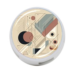 Boho Abstract Architecture 4-port Usb Hub (one Side)
