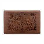 Grateful Dead Dancing Bears Pattern Wood Oval USB Flash Drive Box