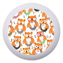 Cute Colorful Owl Cartoon Seamless Pattern Dento Box With Mirror