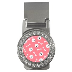Halloween Pattern With Sculles And Bones 20240926 160927 0000 Money Clips (cz) 