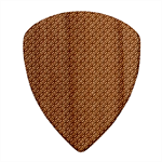 Brown Red Dot Pattern Wood Guitar Pick (Set of 10) Front