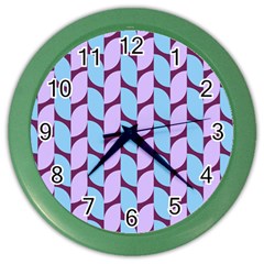 Purple Blue Pattern Color Wall Clock