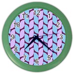 Purple Blue Pattern Color Wall Clock Front