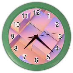 3d Texture Abstract Pattern Vintage Color Wall Clock