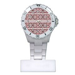 Illustration Of Ukrainian Folk Seamless Pattern Ornament Plastic Nurses Watch
